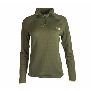 Fayettechill Women's M Grace 1/4 Zip Pullover Fleece Polartec Green Hike